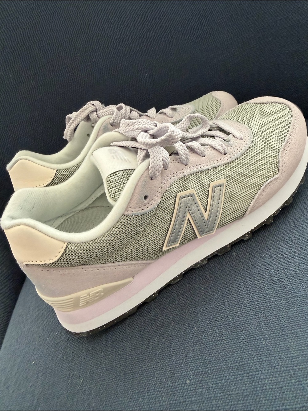 New Balance Women's Sneakers in Light Pink and Sage